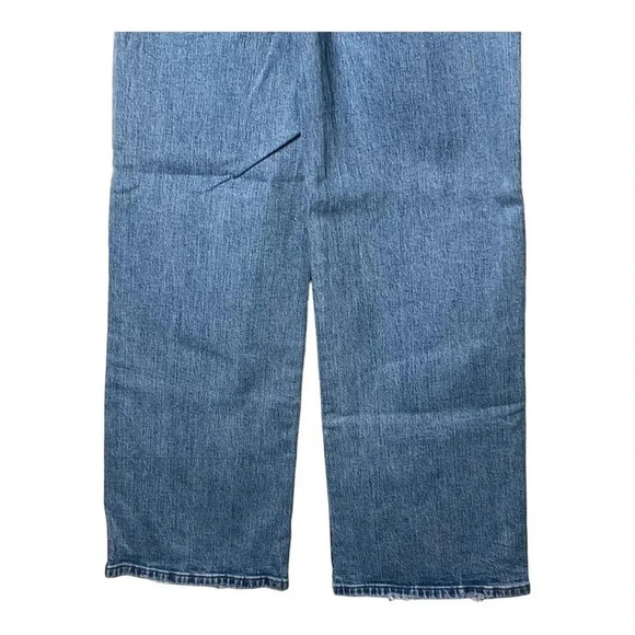 1331. BLANK NYC “SAY LESS” WIDE LEG DENIM JEANS SIZE 26 CROSS OVER BUTTON FLY - Picture 12 of 15